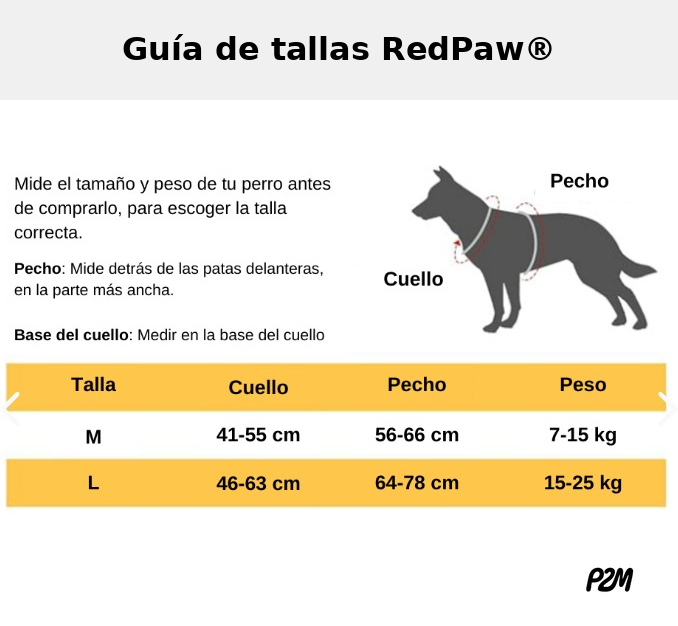 Arnés RedPaw® Con Correa Retráctil Rojo – Tallas M y L